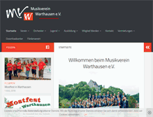 Tablet Screenshot of musikverein-warthausen.de